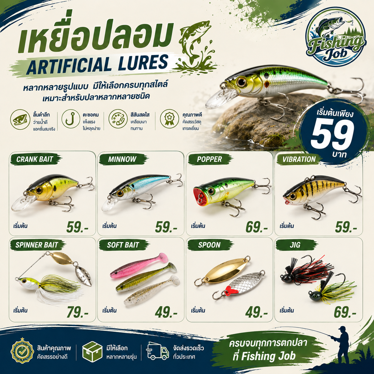 เหยื่อปลอม (Artificial Lures)